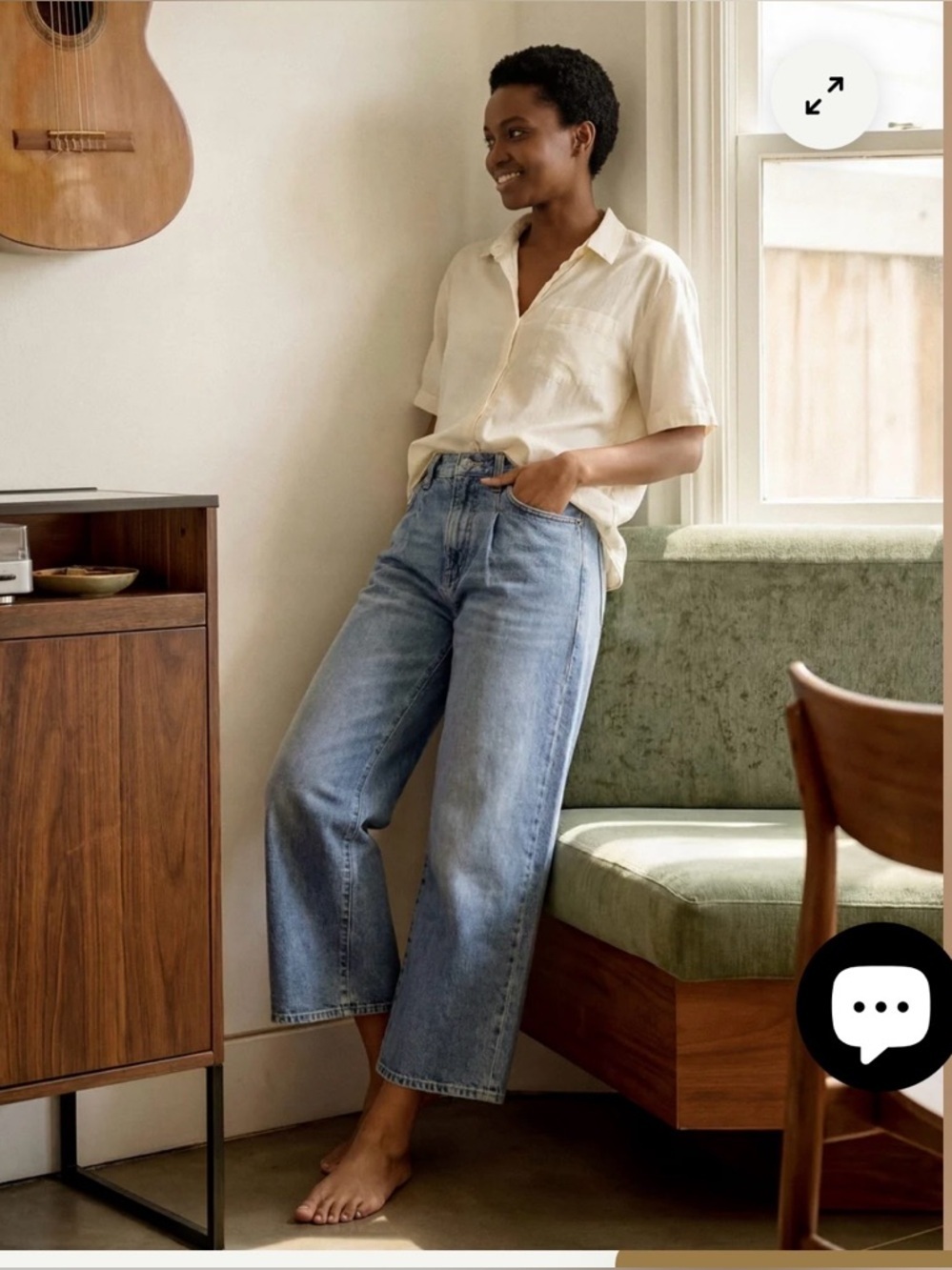 NWT Edwin Melly Cropped Jeans in Baxter Colourway 32